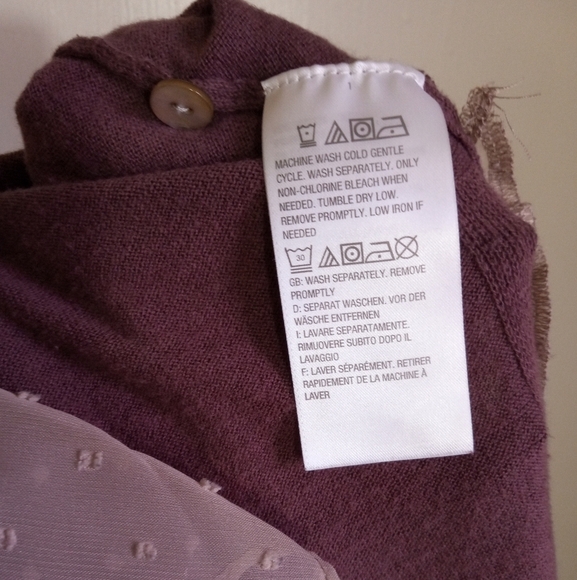 LOGO Lori Goldstein lightweight button down cardigan with ruffle hem size xxs - Picture 9 of 11